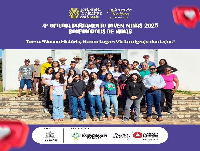 4ª Oficina do Parlamento Jovem de Bonfinópolis de Minas/MG.