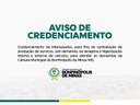 Aviso de Credenciamento - Credenciamento de interessados, para fins de contratação de prestação de serviços, sob demanda, de lavagens e higienização interna e externa de veículos, para atender as demandas da Câmara Municipal de Bonfinópolis de Minas-MG.